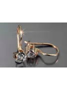 Russisches sowjetisches Silber Rosé vergoldet 925 Alexandrit Rubin Smaragd Saphir Aquamarin Zirkon ... Ohrringe vec053rp