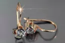 Russisches sowjetisches Silber Rosé vergoldet 925 Alexandrit Rubin Smaragd Saphir Aquamarin Zirkon ... Ohrringe vec053rp