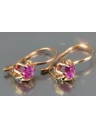 Vintage silver rose gold plated 925 Alexandrite Ruby Emerald Sapphire Aquamarine Zircon ... earrings vec053rp