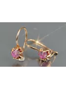 Russisches sowjetisches Silber Rosé vergoldet 925 Alexandrit Rubin Smaragd Saphir Aquamarin Zirkon ... Ohrringe vec053rp