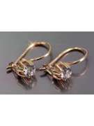 Vintage silver rose gold plated 925 Alexandrite Ruby Emerald Sapphire Aquamarine Zircon ... earrings vec053rp