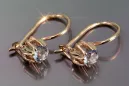 Vintage silver rose gold plated 925 Alexandrite Ruby Emerald Sapphire Aquamarine Zircon ... earrings vec053rp