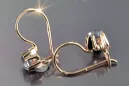 Russe soviétique argent rose or plaqué 925 Alexandrite Rubis Émeraude Saphir Aigue-marine Zircon ... Boucles d’oreilles vec053rp
