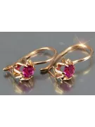 Vintage silver rose gold plated 925 Alexandrite Ruby Emerald Sapphire Aquamarine Zircon ... earrings vec053rp