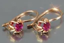 Vintage silver rose gold plated 925 Alexandrite Ruby Emerald Sapphire Aquamarine Zircon ... earrings vec053rp