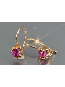 Vintage silver rose gold plated 925 Alexandrite Ruby Emerald Sapphire Aquamarine Zircon ... earrings vec053rp