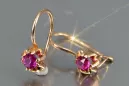 Vintage silver rose gold plated 925 Alexandrite Ruby Emerald Sapphire Aquamarine Zircon ... earrings vec053rp