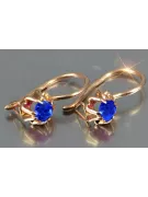 Russisches sowjetisches Silber Rosé vergoldet 925 Alexandrit Rubin Smaragd Saphir Aquamarin Zirkon ... Ohrringe vec053rp