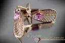 Russisches sowjetisches Silber Rosé vergoldet 925 Alexandrit Rubin Smaragd Saphir Aquamarin Zirkon ... Ohrringe vec067rp