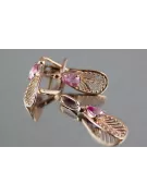 Russisches sowjetisches Silber Rosé vergoldet 925 Alexandrit Rubin Smaragd Saphir Aquamarin Zirkon ... Ohrringe vec067rp