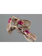 Russisches sowjetisches Silber Rosé vergoldet 925 Alexandrit Rubin Smaragd Saphir Aquamarin Zirkon ... Ohrringe vec067rp