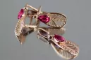 Russe soviétique argent rose or plaqué 925 Alexandrite Rubis Émeraude Saphir Aigue-marine Zircon ... Boucles d’oreilles vec067rp