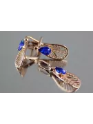 Russisches sowjetisches Silber Rosé vergoldet 925 Alexandrit Rubin Smaragd Saphir Aquamarin Zirkon ... Ohrringe vec067rp