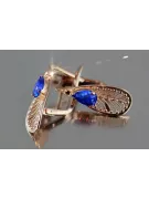 Russisches sowjetisches Silber Rosé vergoldet 925 Alexandrit Rubin Smaragd Saphir Aquamarin Zirkon ... Ohrringe vec067rp