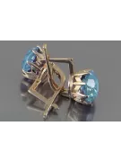 Vintage silver rose gold plated 925 Alexandrite Ruby Emerald Sapphire Aquamarine Zircon ... earrings vec070rp