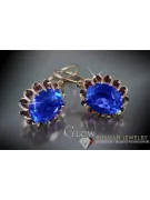 Vintage silver rose gold plated 925 Alexandrite Ruby Emerald Sapphire Aquamarine Zircon ... earrings vec074rp