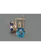 Vintage silver rose gold plated 925 Alexandrite Ruby Emerald Sapphire Aquamarine Zircon ... earrings vec111rp