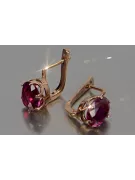 Vintage silver rose gold plated 925 Alexandrite Ruby Emerald Sapphire Aquamarine Zircon ... earrings vec111rp