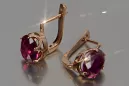 Vintage silver rose gold plated 925 Alexandrite Ruby Emerald Sapphire Aquamarine Zircon ... earrings vec111rp