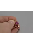 Vintage silver rose gold plated 925 Alexandrite Ruby Emerald Sapphire Aquamarine Zircon ... earrings vec111rp