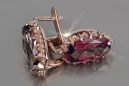 Vintage silver rose gold plated 925 Alexandrite Ruby Emerald Sapphire Aquamarine Zircon ... earrings vec174rp