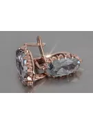 Vintage silver rose gold plated 925 Alexandrite Ruby Emerald Sapphire Aquamarine Zircon ... earrings vec174rp