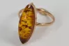 Russian USSR Soviet rose 14k 585 gold amber ring vrab002