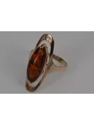 Russian rose Soviet pink USSR red 585 583 gold amber ring vrab016
