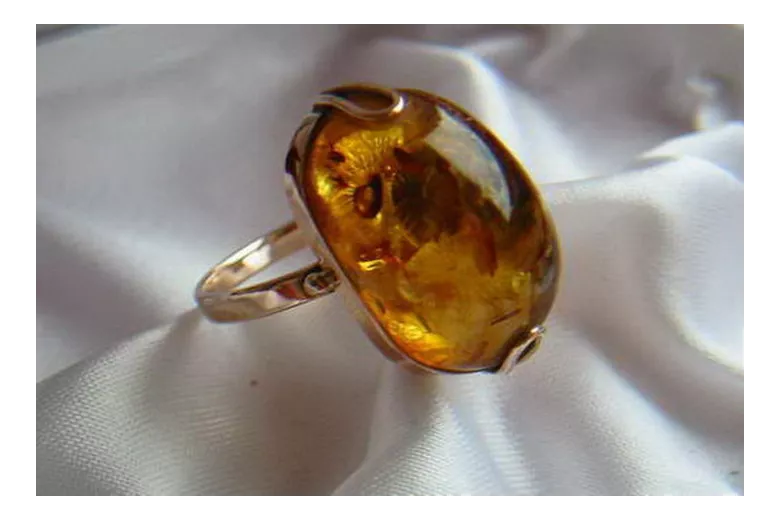 Russian rose Soviet pink USSR red 585 583 gold amber ring vrab030