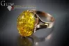 Russian USSR Soviet rose 14k 585 gold amber ring vrab032