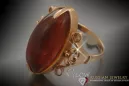 Russian rose Soviet pink USSR red 585 583 gold amber ring vrab039