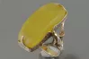 Russian USSR Soviet rose 14k 585 gold amber ring vrab047