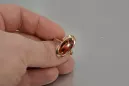 Руска роза Съветски розов СССР червен 585 583 златен кехлибарен пръстен vrab055