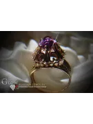 Ruso Soviet rosa 14k 585 oro Alejandrita Rubí Esmeralda Zafiro Zircón anillo vrc008