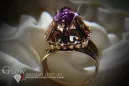Ruso Soviet rosa 14k 585 oro Alejandrita Rubí Esmeralda Zafiro Zircón anillo vrc008