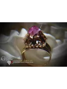 Rosyjska radziecka róża 14k 585 złoto Aleksandryt Rubinowy szmaragdowy szafirowy pierścionek z cyrkonią vrc008