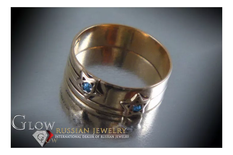 Russisch Sowjetrosa 14 Karat 585 Gold Alexandrit Rubin Smaragd Saphir Zirkon Ring vrc010