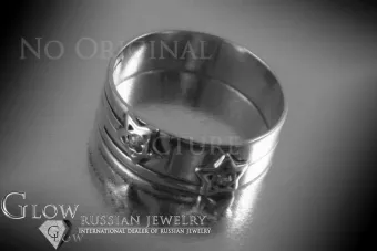 Anillo de oro rosa soviético ruso 14K Alejandrita Rubí Esmeralda Zafiro Zircon 585 vrc010