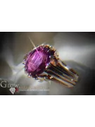 Ruso Soviet rosa 14k 585 oro Alejandrita Rubí Esmeralda Zafiro Zircón anillo vrc013