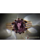 Ruso Soviet rosa 14k 585 oro Alejandrita Rubí Esmeralda Zafiro Zircón anillo vrc013