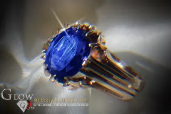 Ruso Soviet rosa 14k 585 oro Alejandrita Rubí Esmeralda Zafiro Zircón anillo vrc013