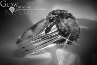 Sovietų 14k 585 aukso Rusijos rožinio aukso žiedas su Aleksandrinu Rubinu Sapiru Smaragdu Zirkonija vrc013