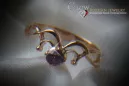 Anillo de zircón esmeralda esmeralda de oro ruso soviético 14k 585 de oro Alejandrita Esmeralda Zafiro vrc018
