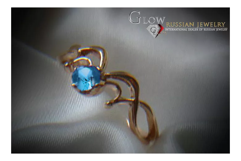 Rosyjska radziecka róża 14k 585 złoto Aleksandryt Rubin Szmaragd Szafirowy pierścionek z cyrkonią vrc018