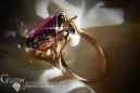 Sovieticul rus a crescut 14k 585 aur Alexandrite Ruby Emerald Safir Zircon inel vrc019