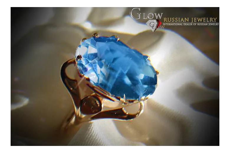 Russisch Sowjetrosa 14 Karat 585 Gold Alexandrit Rubin Smaragd Saphir Zirkon Ring vrc019