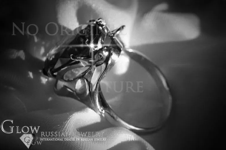 Ruso Soviet rosa 14k 585 oro Alejandrita Rubí Esmeralda Zafiro Zircón anillo vrc019