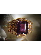 Sovieticul rus a crescut 14k 585 aur Alexandrite Ruby Emerald Safir Zircon inel vrc021