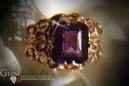 Russian Soviet rose 14k 585 gold Alexandrite Ruby Emerald Sapphire Zircon ring  vrc021