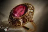 Russian Soviet Rose Gold Ring 14K Alexandrite Ruby Emerald Sapphire Zircon 585 vrc028